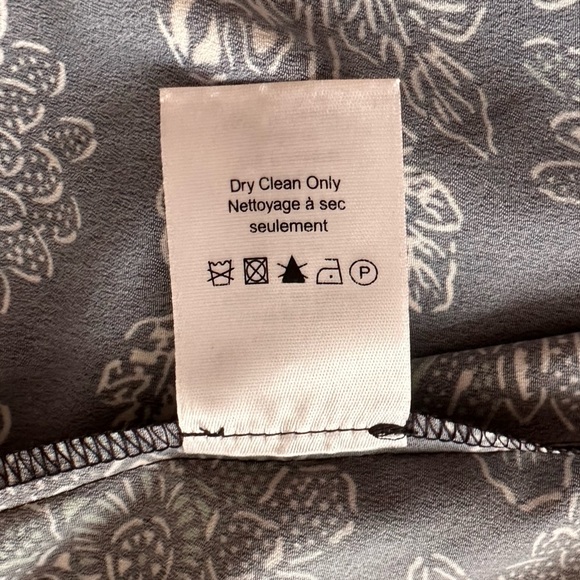 Veronica Beard Black White Floral Silk Dress Lined Long Sleeve Bow Ruffle - Picture 10 of 10